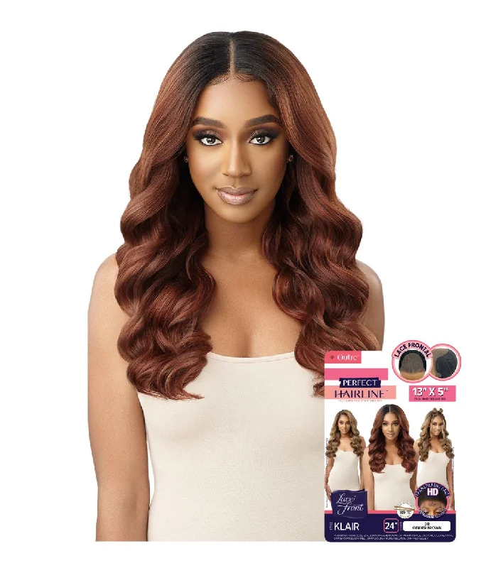 Lace wig with a pre - bleached knot for a natural - looking scalpOutre Lace Front Perfect Hairline Fully Hand-Tied 13x6 Lace Wig-Klair