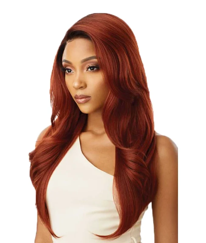 Lace wig with a pre - bleached knot for a natural - looking scalpOutre Melted Hair Line Lace Front Wig - Catalina