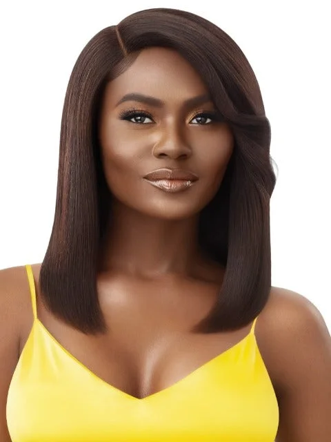 Lace wig with a natural - looking root for a more realistic lookOutre Mytresses Gold Label 100% Unprocessed Human Hair Lace Front Wig - HH-AMITA