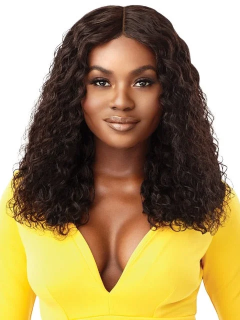 Lace wig with a wavy texture for a beachy lookOutre Mytresses Gold Label 100% Unprocessed Human Hair Lace Front Wig - ISADORA