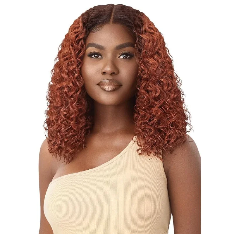 Lace wig with a 200 - density for a full and thick appearanceOutre Synthetic Lace Front Deluxe Wig - Lilian