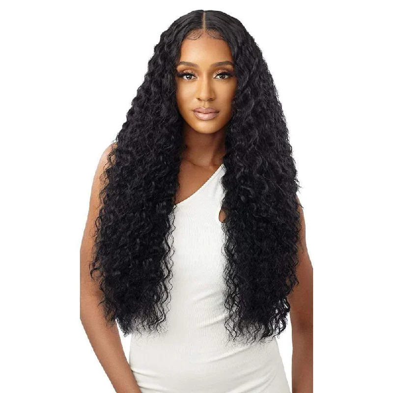 Lace wig with a natural - looking root for a more realistic lookOutre Synthetic SleekLay Part Lace Front Wig - Donatella