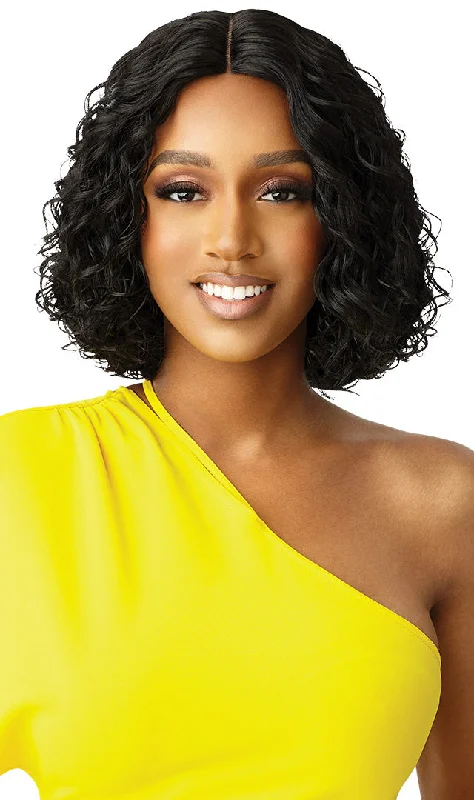 Petite bob wig suitable for women with small facesOutre The Daily Wig Premium Synthetic Hand-Tied Lace Part Wig Dazzlin