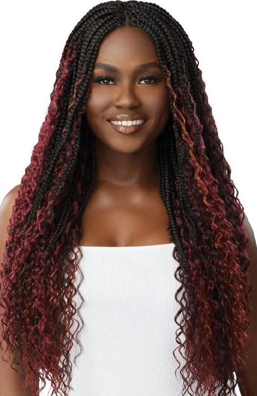 Long - length braided wigs for a glamorous and voluminous styleOUTRE X-PRESSION TWISTED UP CROCHET BOHO BOX BRAID 3X 22"