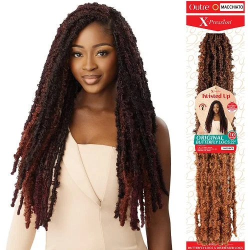 Braided wigs with a 180 - density for a full and thick appearanceOutre X-Pression - Twisted Up - Original Butterfly Locs 22"