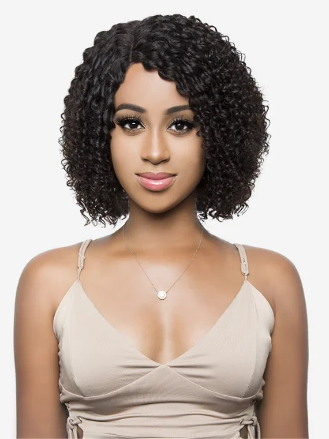 Lace wig with a curly texture for a bold and stylish choiceR&B Collection 100% Unprocessed Brazilian Virgin Remy Human Hair Deep Part Lace Wig - PA-MANUELA