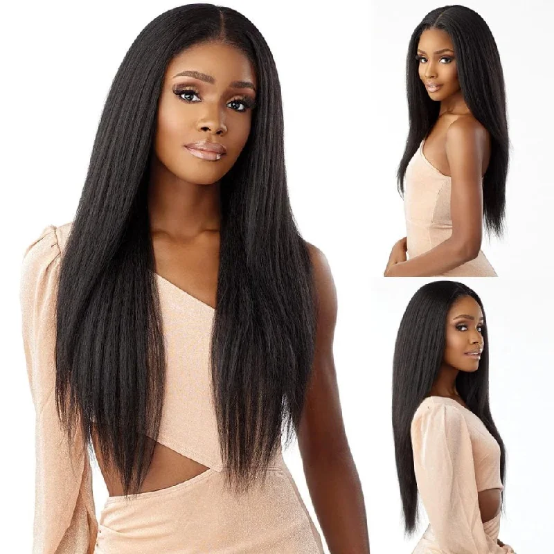 Lace wig with a pre - plucked hairline for a more natural lookSensationnel Butta Glueless HD Lace Wig - Pre Cut Unit 2