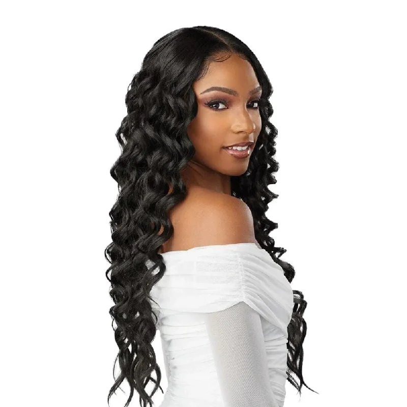 Lace wig with a wispy fringe for a soft and feminine lookSensationnel Butta HD Lace Front Wig - Deep Twist 26″