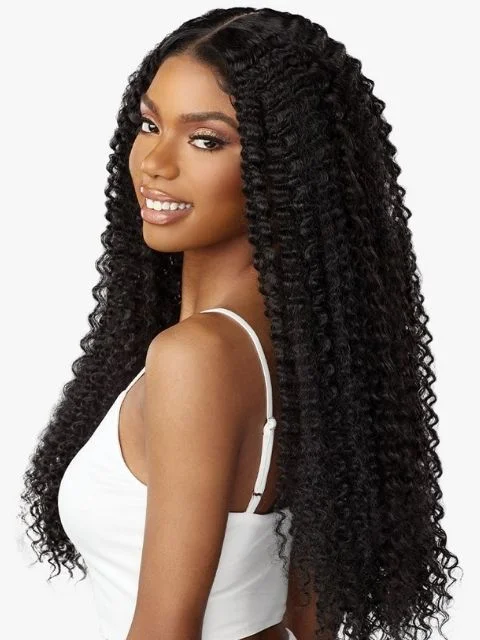 Lace wig with a straight texture for a sleek and minimalist lookSensationnel Butta Lace Human Hair Blend HD Lace Front Wig - WET&WAVY WATER WAVE 26"