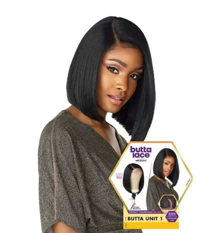 Lace wig with a pre - plucked hairline for a more natural lookSensationnel Butta Lace Part Wig Straight 32"