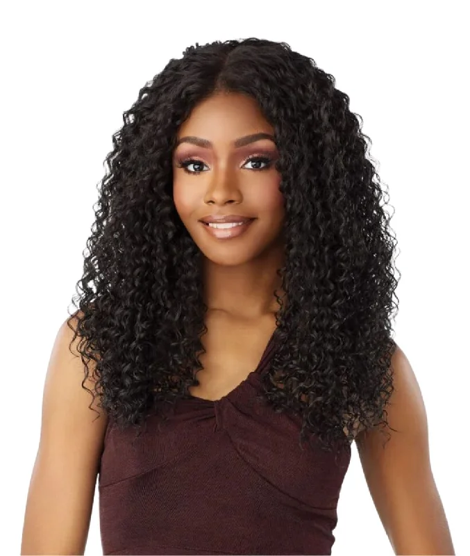 Lace wig with a pre - bleached knot for a natural - looking scalpSensationnel Cloud 9 What Lace Human Blend Lace Wig- Eliana 20"