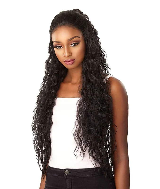 Lace wig with a platinum - blonde color for a bold and trendy lookSensationnel Cloud 9 What Lace? Swiss Lace Wig - Reyna