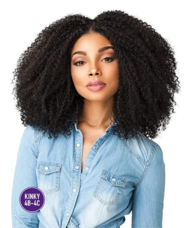 Lace wig with a side - part for a more flattering lookSensationnel Curls Kinks&Co Lace Front Edge Wig - The Game Changer