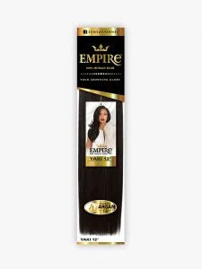 Braided wigs with a middle - part for a classic and elegant styleSENSATIONNEL EMPIRE 100% HUMAN HAIR - YAKI WEAVE 8"-18" (1, 1B, 2, 4)