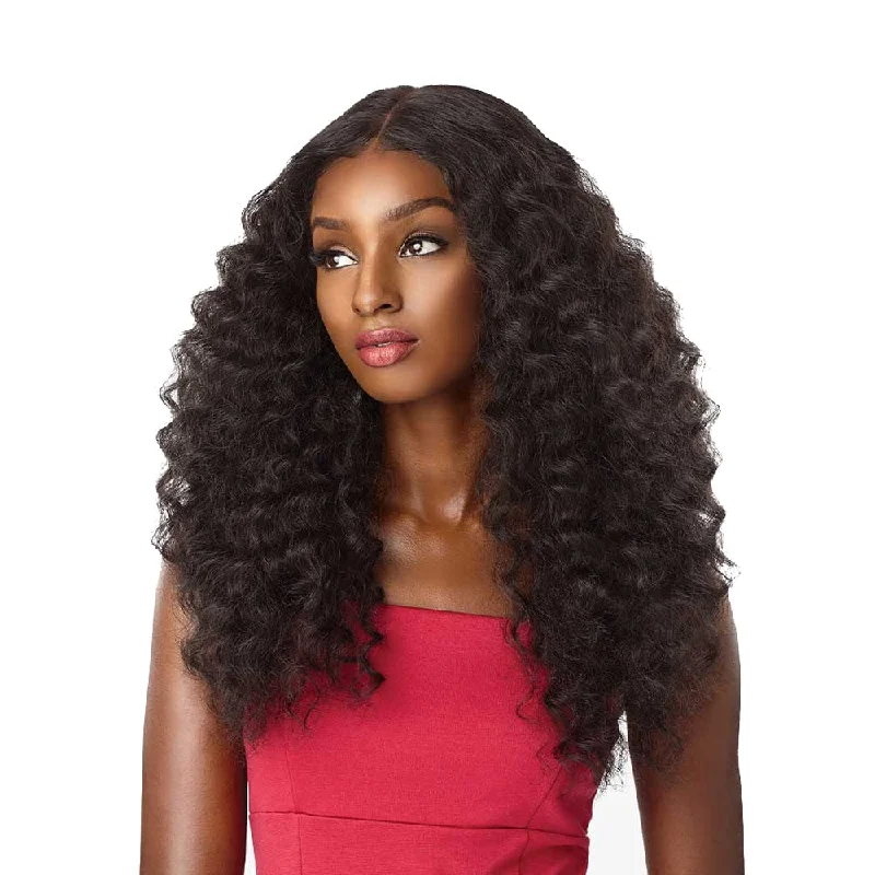 Lace wig with a pre - plucked hairline for a more natural lookSensationnel Empress Center Part Lace Front Wig - Amani