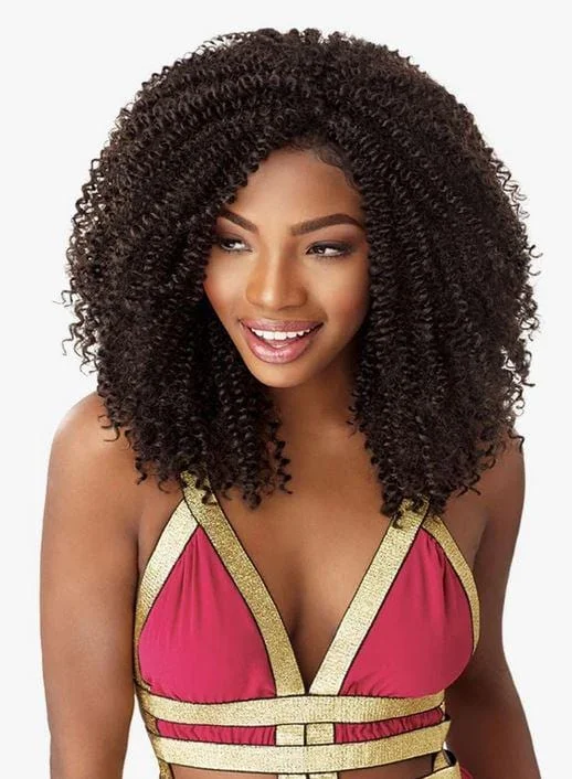 Bob - length braided wigs for a short and sassy lookSENSATIONNEL FULLY-FOLDED CORK SCREW CROCHET BRAID 18" #1