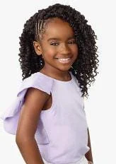 Braided wigs with a side - part for a flattering lookSENSATIONNEL PRE-LOOPED 2X KIDS LULU MINI PASSION TWIST 10"