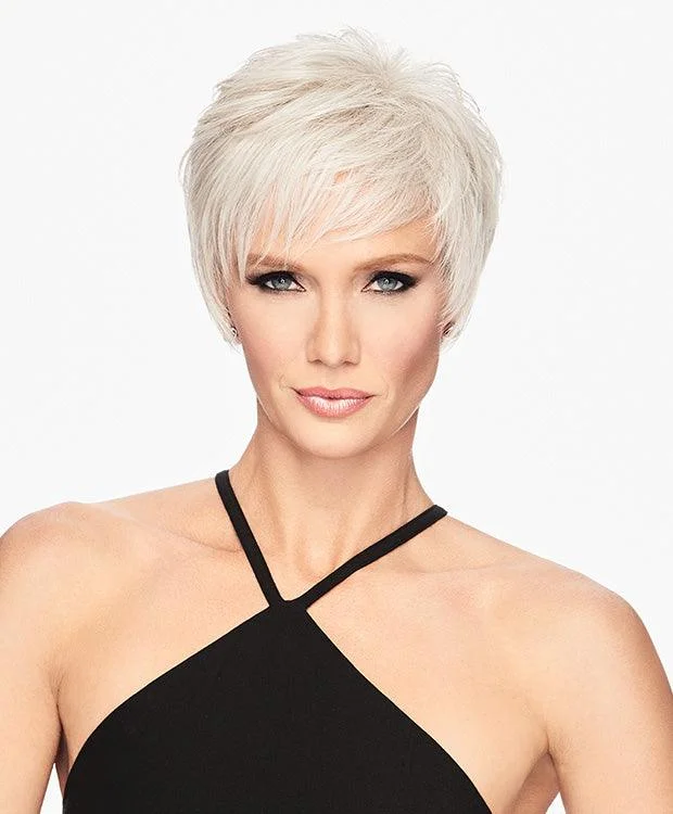 Bob wig with a curly fringe for a playful and youthful vibeShort Shag Wig by Hairdo | Synthetic (Mono Top)