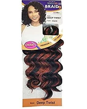 Adjustable - cap braided wigs for a comfortable fitSYN NAT DEEP TWIST-#1