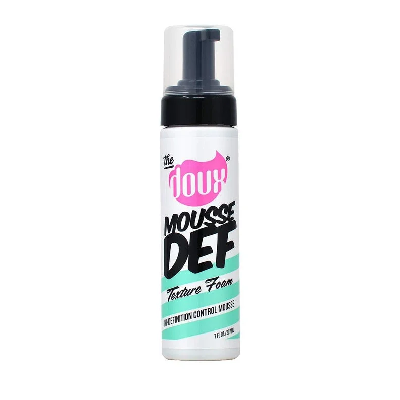 Lace wig with a middle - part for a classic and elegant styleTHE DOUX Mousse Define Texture Foam 7oz