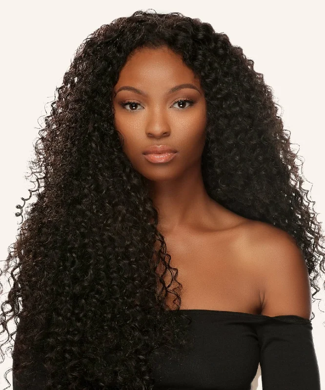 Human - hair lace wig for a luxurious and natural feelTight Curly Lace Front Wig