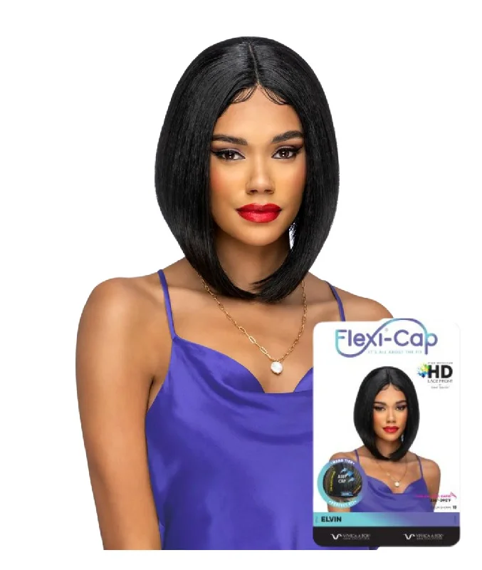 Lace wig with a straight texture for a sleek and minimalist lookVivica A Fox Flexi-Cap Layered Wig -Elvin