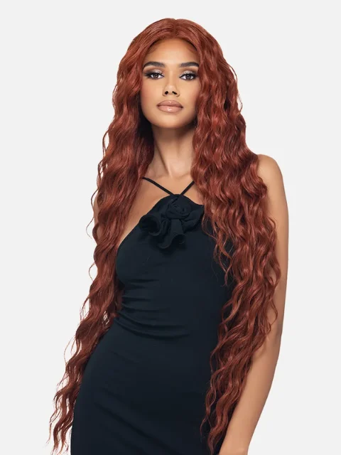 Lace wig with a wavy texture for a beachy lookVivica A Fox Supreme Human Hair Blend HD Lace Front Wig - WNB-3