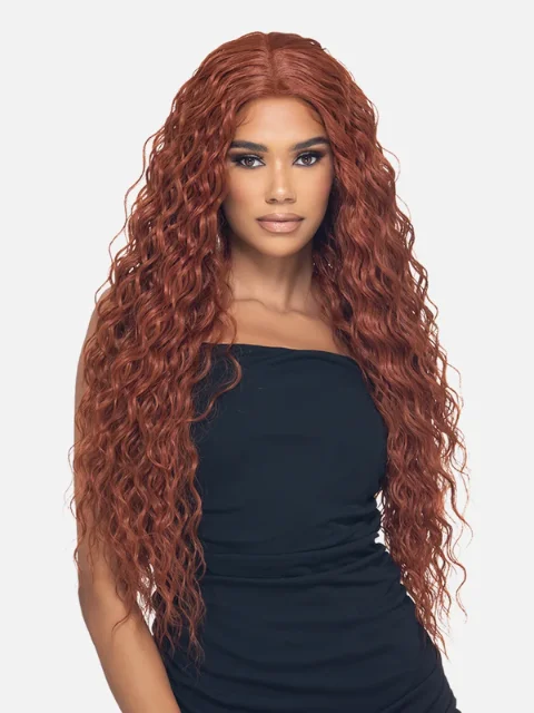 Lace wig with a platinum - blonde color for a bold and trendy lookVivica A Fox Supreme Human Hair Blend HD Lace Front Wig - WNB-4