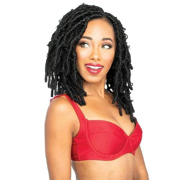 Braided wigs with a middle - part for a classic and elegant styleZury Sis Distressed Crochet Braid - BUTTERFLY LOC 2X 10"