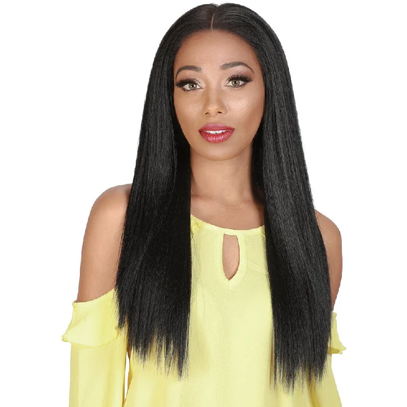 Lace wig with a 13x4 lace frontal for a wide - parting areaZury Sis 13" x 4" Flawless HD Synthetic Swiss Lace Front Wig - Brit (3TF ORANGE & SOMBRE RT FANTA only)