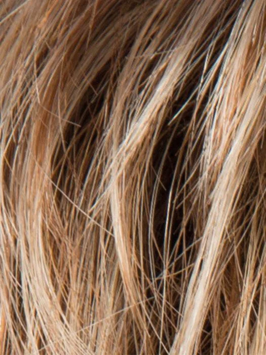 LIGHT BERNSTEIN ROOTED | Light Auburn, Light Honey Blonde, and Light Reddish Brown blend and Dark Roots