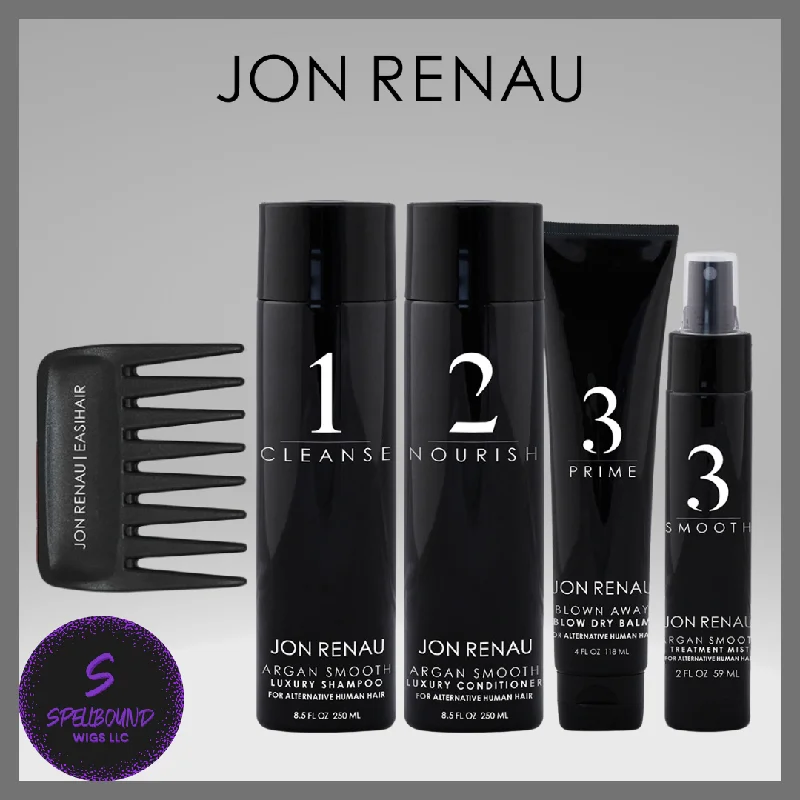 Long - length wig with a pre - plucked hairline for a more natural lookHuman Hair Care Kit - by Jon Renau