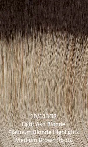 10/613GR - Light ash blonde with platinum blonde highlights and medium brown roots