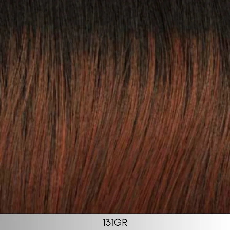 131GR - Fire red with auburn highlights and dark brown roots