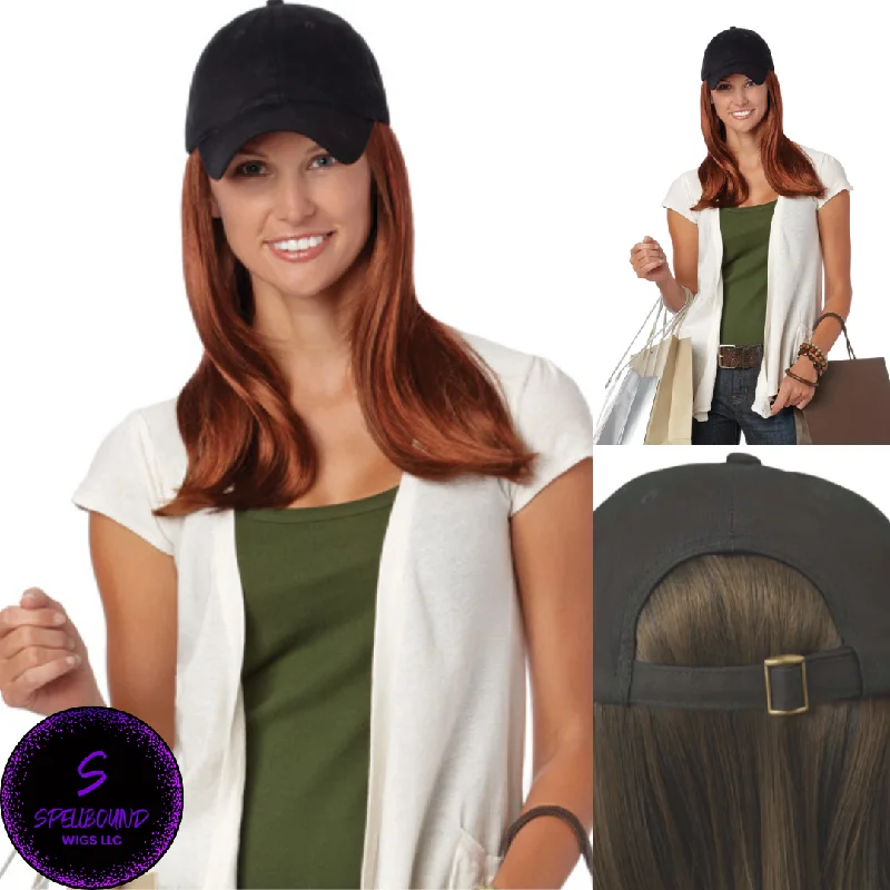 Long - length wig with a side - part for a more flattering lookLong Hat Black - Hair Accents, Toppers, and Hairpieces Collection by Henry Margu