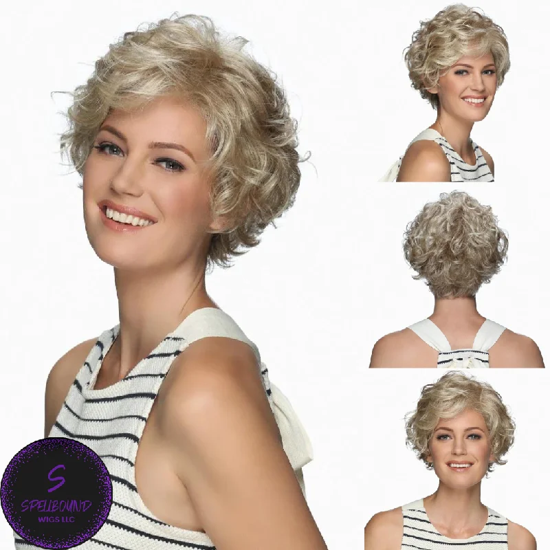 Long - length wig with a curly fringe for a playful and youthful vibeMeg - Naturalle Front Lace Line Collection by Estetica Designs