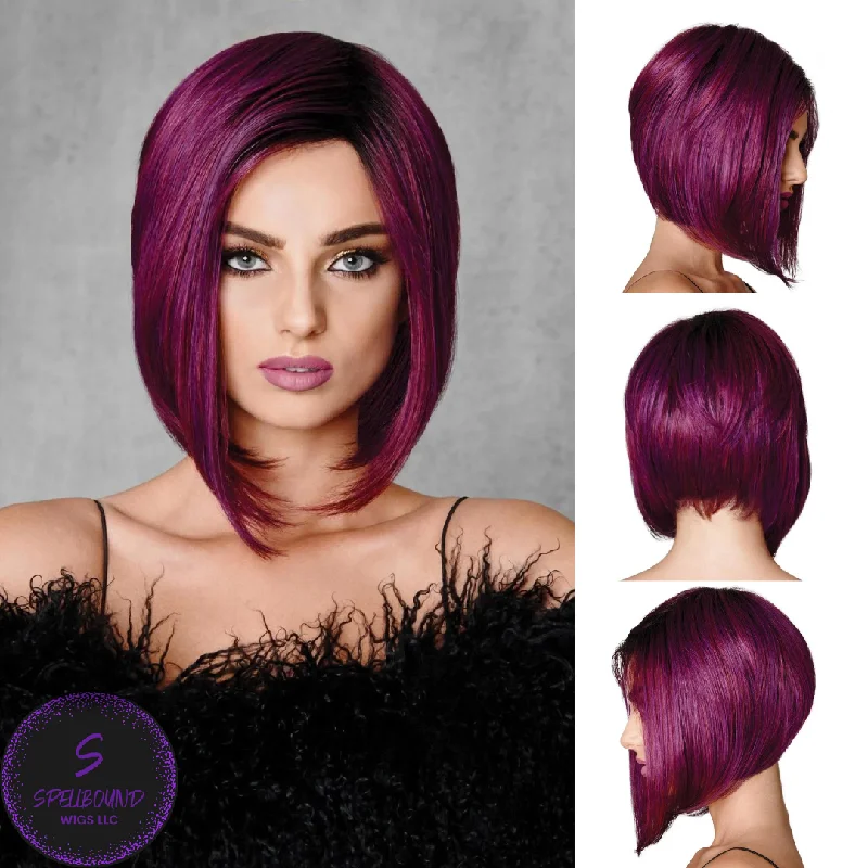 Long - length wig with a wavy texture for a beachy and romantic lookMidnight Berry - Fantasy Wig Collection by Hairdo