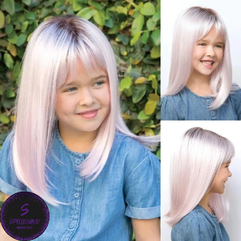 Long - length wig with a side - part for a more flattering lookMiley - Children's Wig Collection by Amore