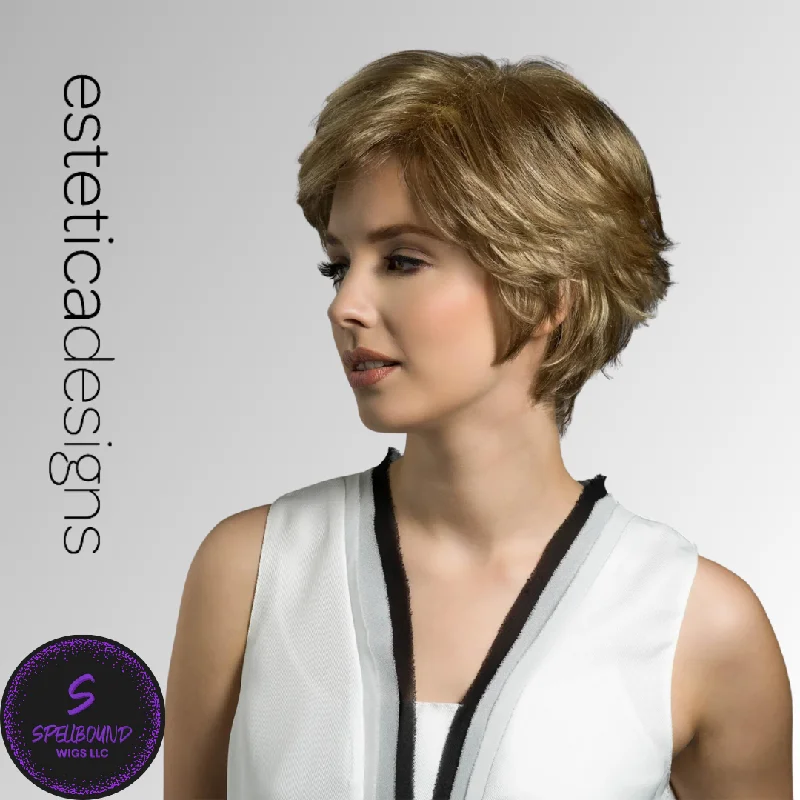 Long - length wig with a natural - looking root for a more realistic lookMono Wiglet 36-LF - Hairpieces Collection by Estetica Designs