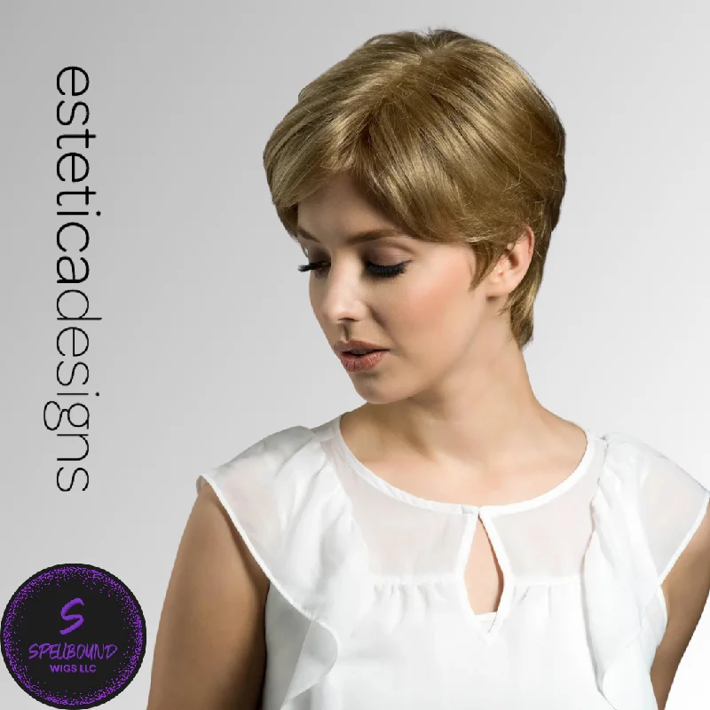 Long - length wig with a side - swept bang for a sophisticated lookMono Wiglet 5 - Hairpieces Collection by Estetica Designs