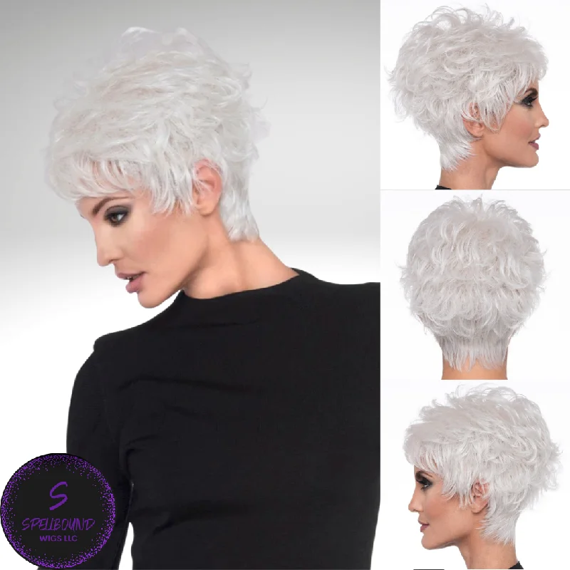 Long - length wig with a platinum - blonde color for a bold and trendy lookOlivia in Black - EnvyHair Collection ***CLEARANCE***