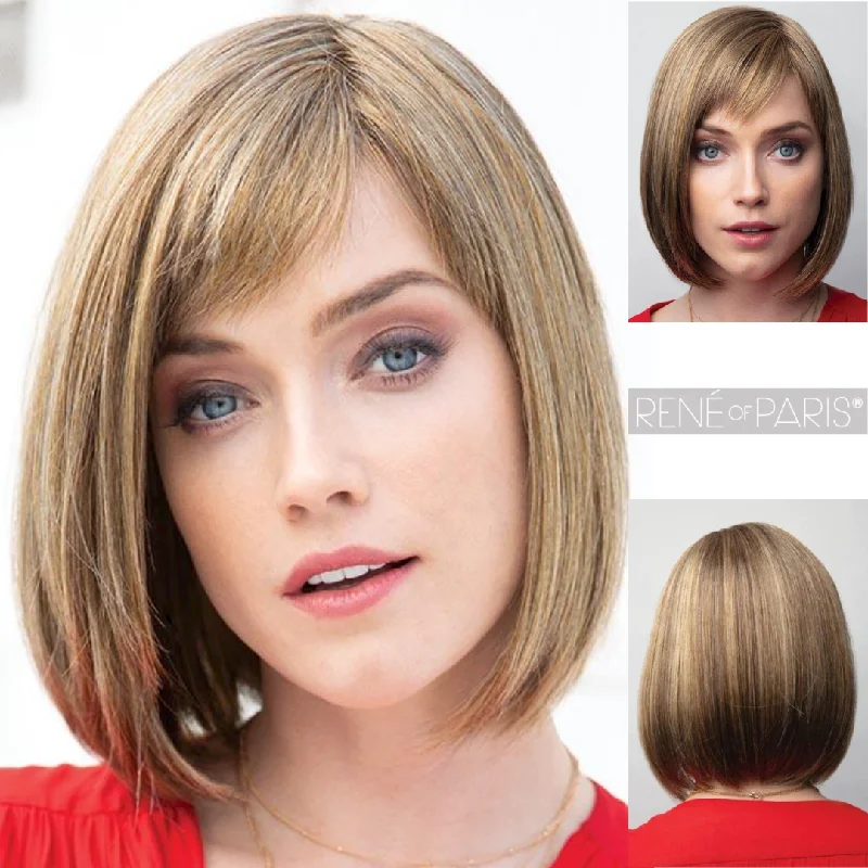 Long - length wig with a side - part for a more flattering lookPetite Portia - Orchid Collection by Rene of Paris