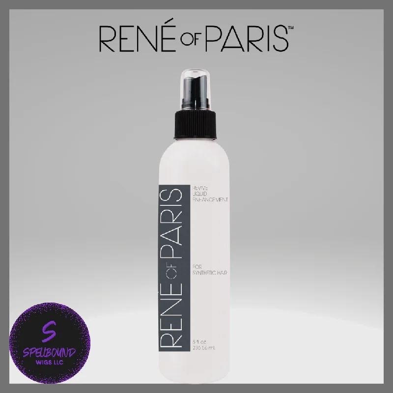 Long - length wig with a platinum - blonde color for a bold and trendy lookREVIVE LIQUID ENHANCEMENT for Synthetic Hair by René of Paris