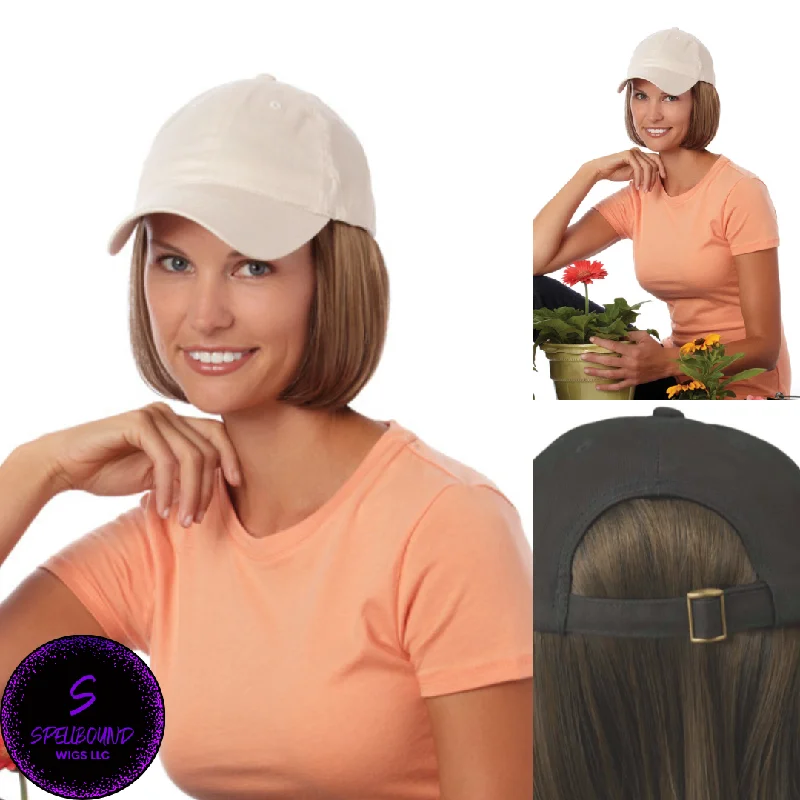 Long - length wig with a side - swept bang for a sophisticated lookShorty Hat Beige - Hair Accents, Toppers, and Hairpieces Collection by Henry Margu