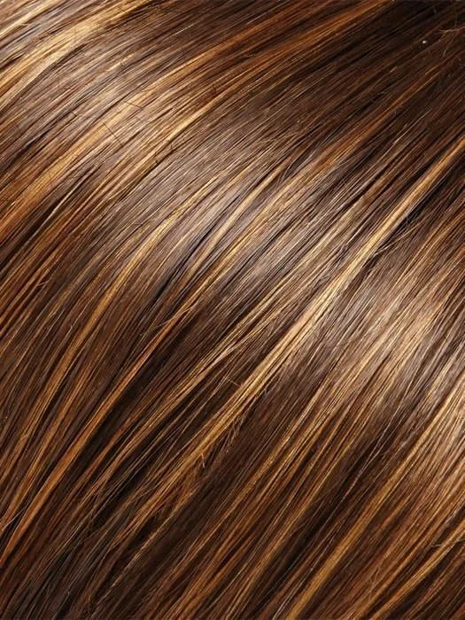 6F27 CARAMEL RIBBON | Dark Brown with Light Red-Gold Blonde Highlights and Tips