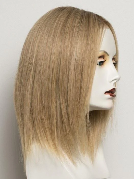 SANDY BLONDE ROOTED | Medium Honey Blonde, Light Ash Blonde, and Dark Ash Blonde blend with Dark Roots