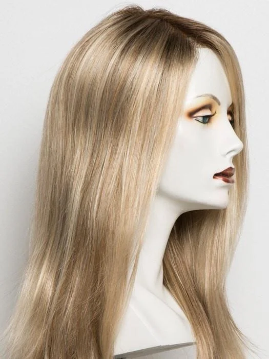 12FS8 | Light Gold Brown and Light Natural Gold Blonde and Pale Natural Gold-Blonde Blend shaded with Medium Brown