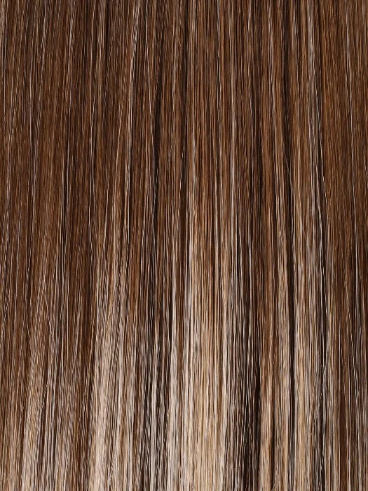 SUNSHINE S14-26/88RO | medium brunette roots fade to warm, honey blond hues at the ends creating a naturally sun-kissed look